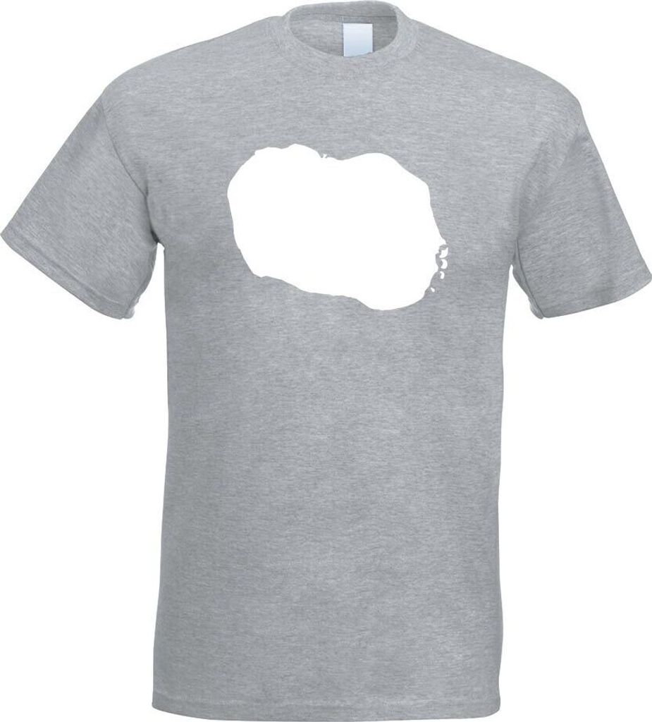 Kiwistar - T-Shirt - Graumeliert - Cookinseln Umriss Kontur Herren Funshirt Bedruckt Design Sprüche Spruch Motive - mit Motiv Bedruckt - Funshirt ...