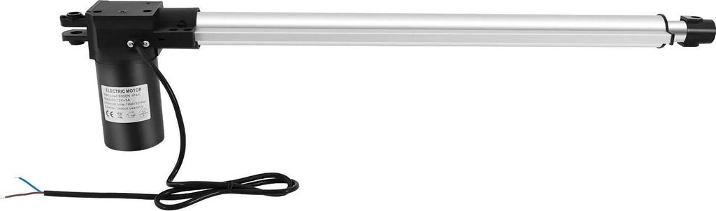 Linearantrieb Linearaktuator - 12 V - 6000 N - Hub 50 cm - Aluminiumlegierung - IP44 - Für TV-Lift, Massagesessel, Elektrotisch - Silber