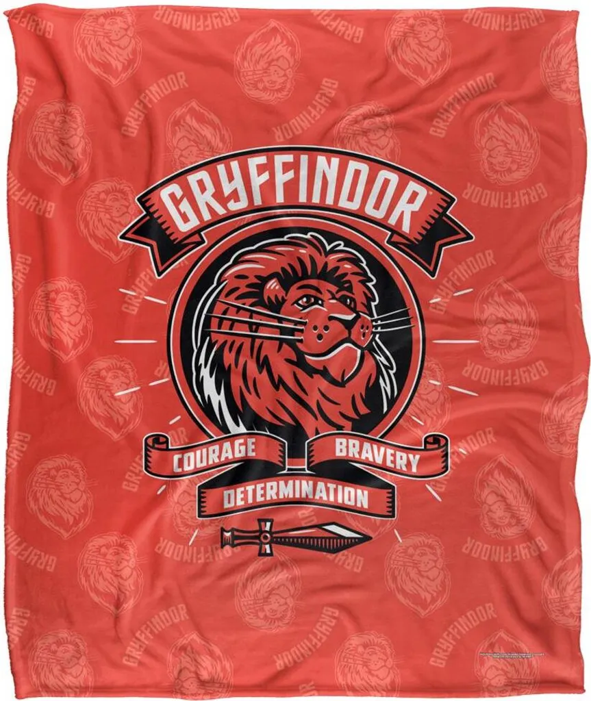 Harry Potter Couverture Gryffondor TV19030 Courage Bravoure Coloré