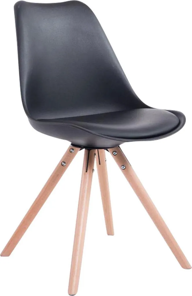 Sedia Design in Faggio e Similpelle | Sedia Visitatore Moderna e Robusta - 1
