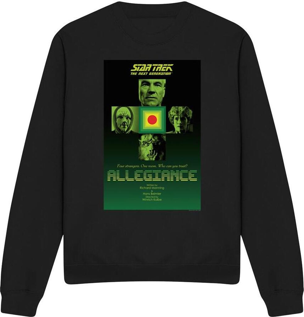Star Trek - "The Next Generation Season 3 Episode 18" Sweatshirt für Herren/Damen Uni TV11799 (XL) (Schwarz)