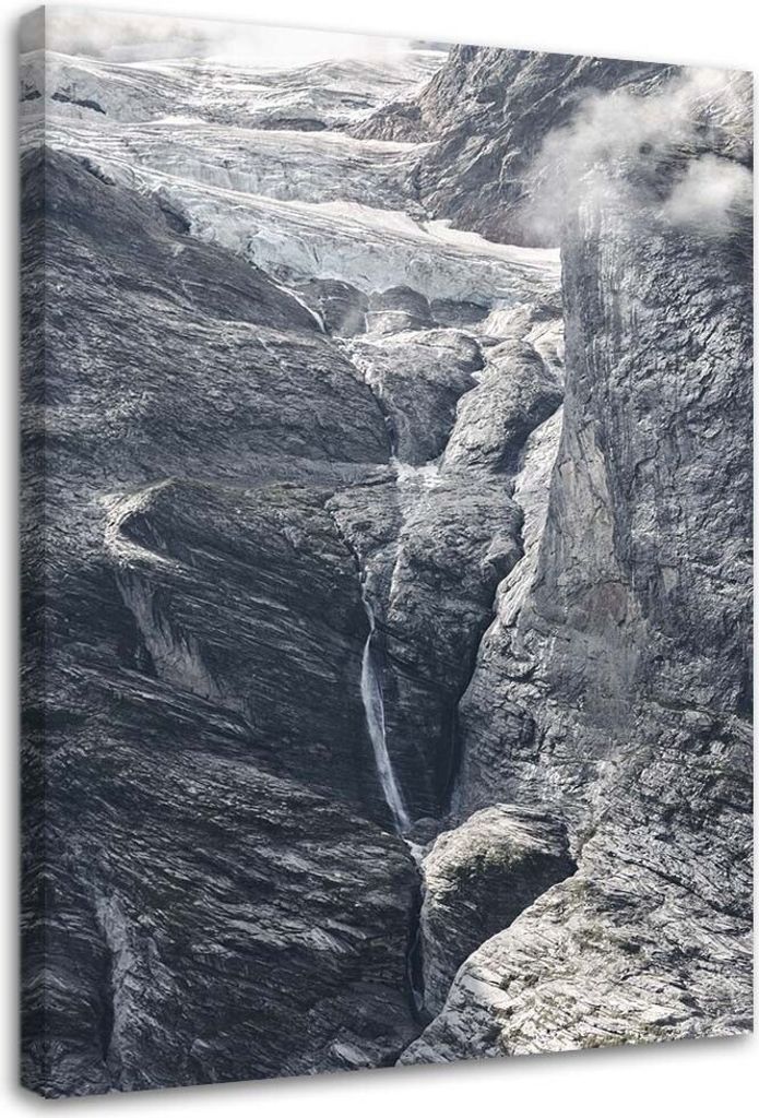 Leinwandbild graue felsen landschaft 70x100 cm Feeby grau wandbild bereit zum aufhängen