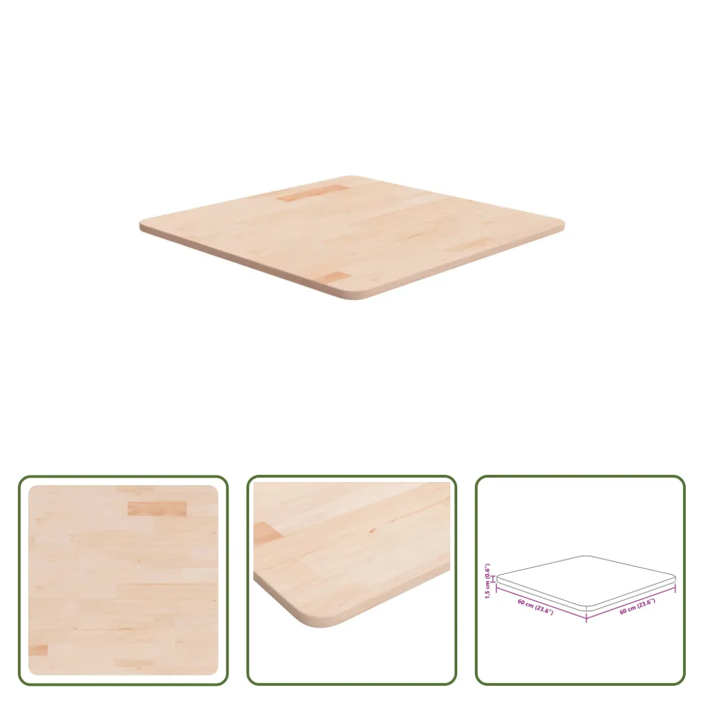 Crea il tuo Tavolo in Rovere 60x60 | Piano in Legno Massello Grezzo DIY - 5