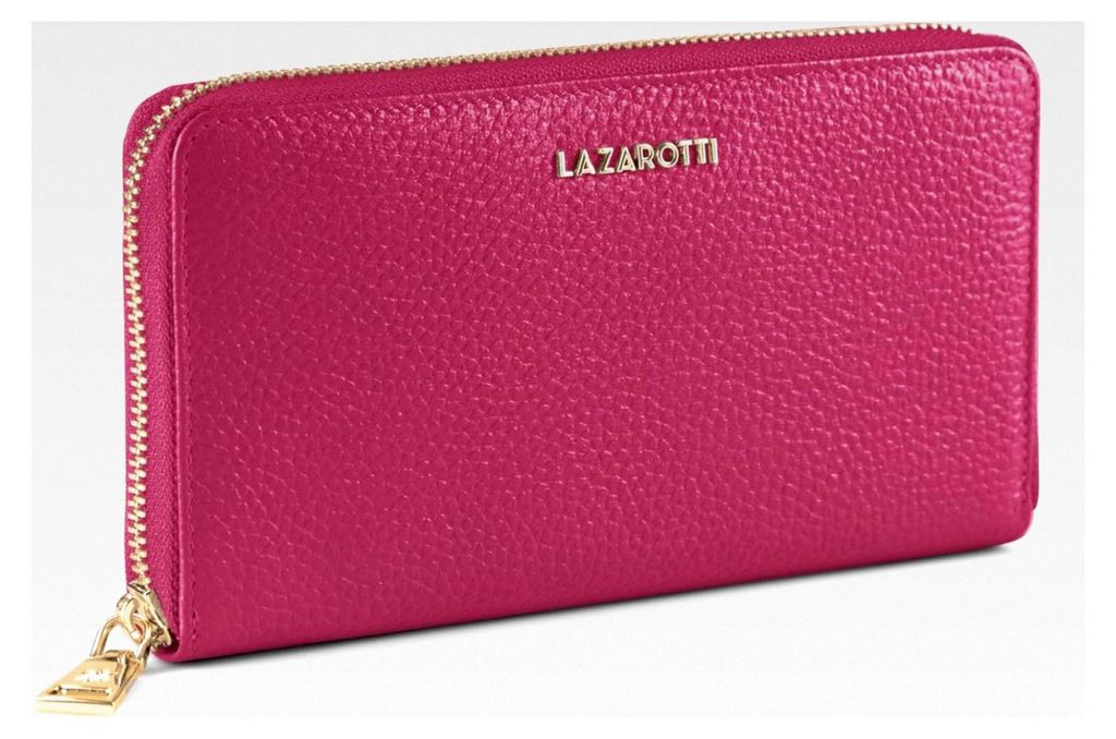 Große Leder Geldbörse für Damen | großes Reißverschlussfach, 16 Kartenfächer, Münzfach, RFID-Schutz | 19 x 4 x 10 cm