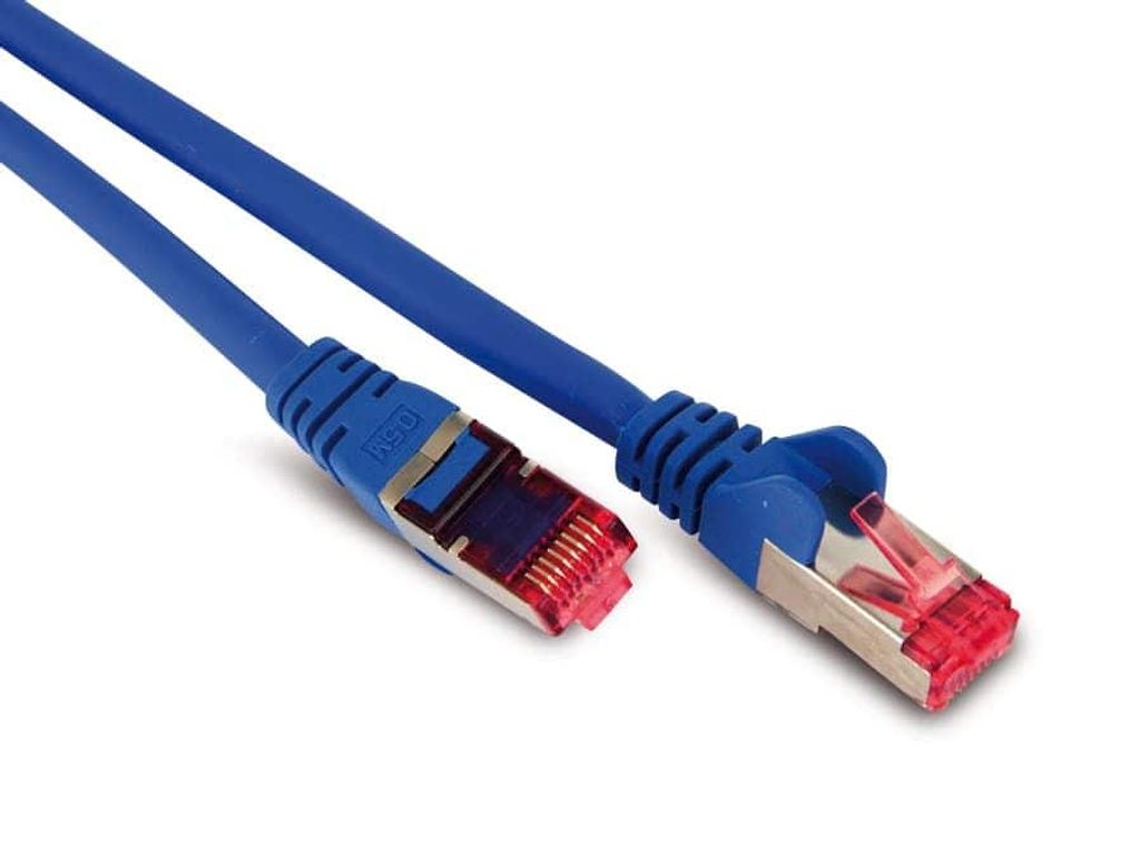 Patchkabel cat6A S/FTP PIMF Halogenfrei blau 0,25m