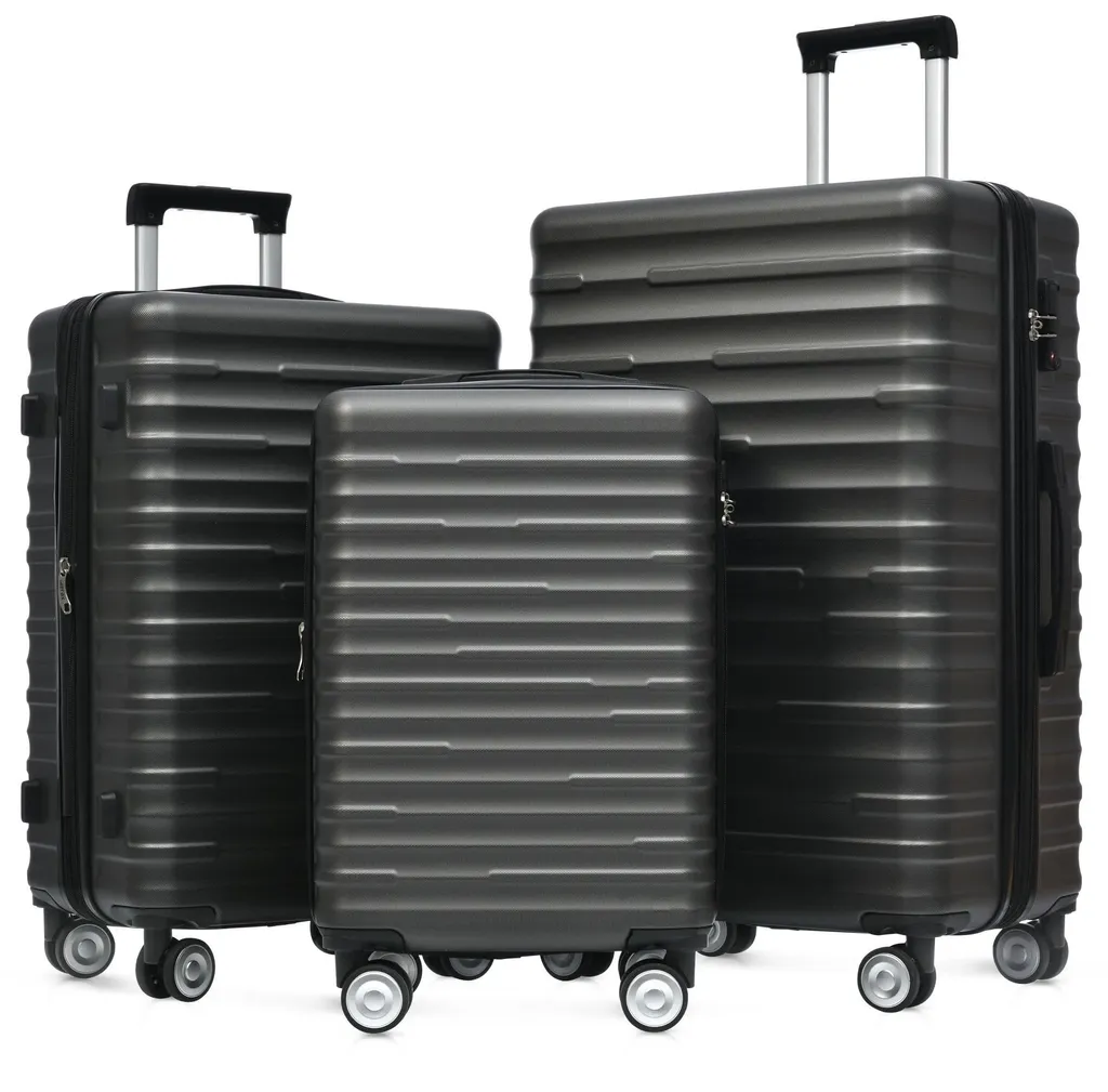 Valise rigide avec Serrure TSA - Bagage extensible et imperméable Noir