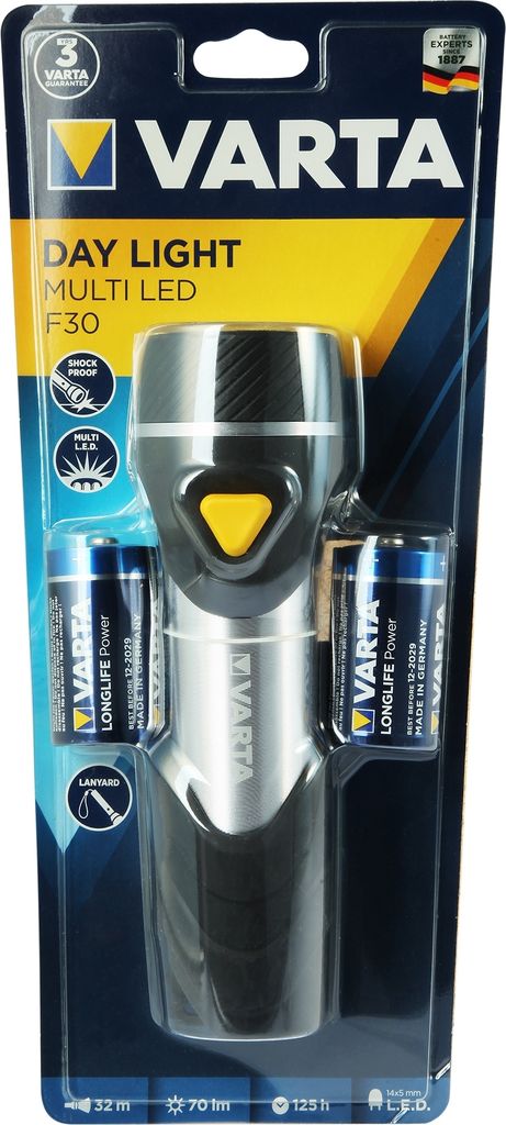 Varta Taschenlampe Day Light Multi LED F30 2D, Produktbild 