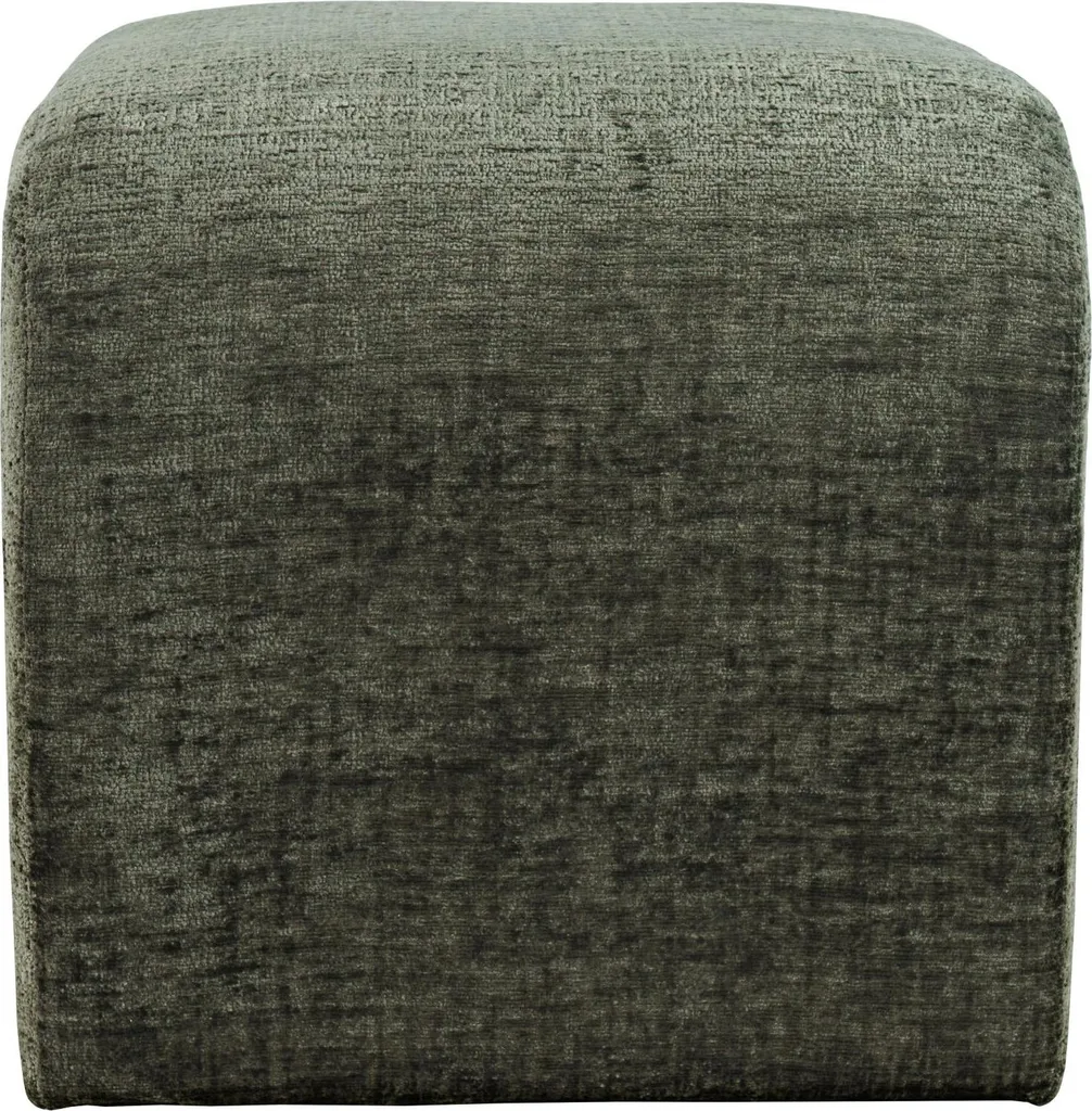 Banc d'appoint Vert Olive 54cm - Tabouret Bas Rembourré Design Leith