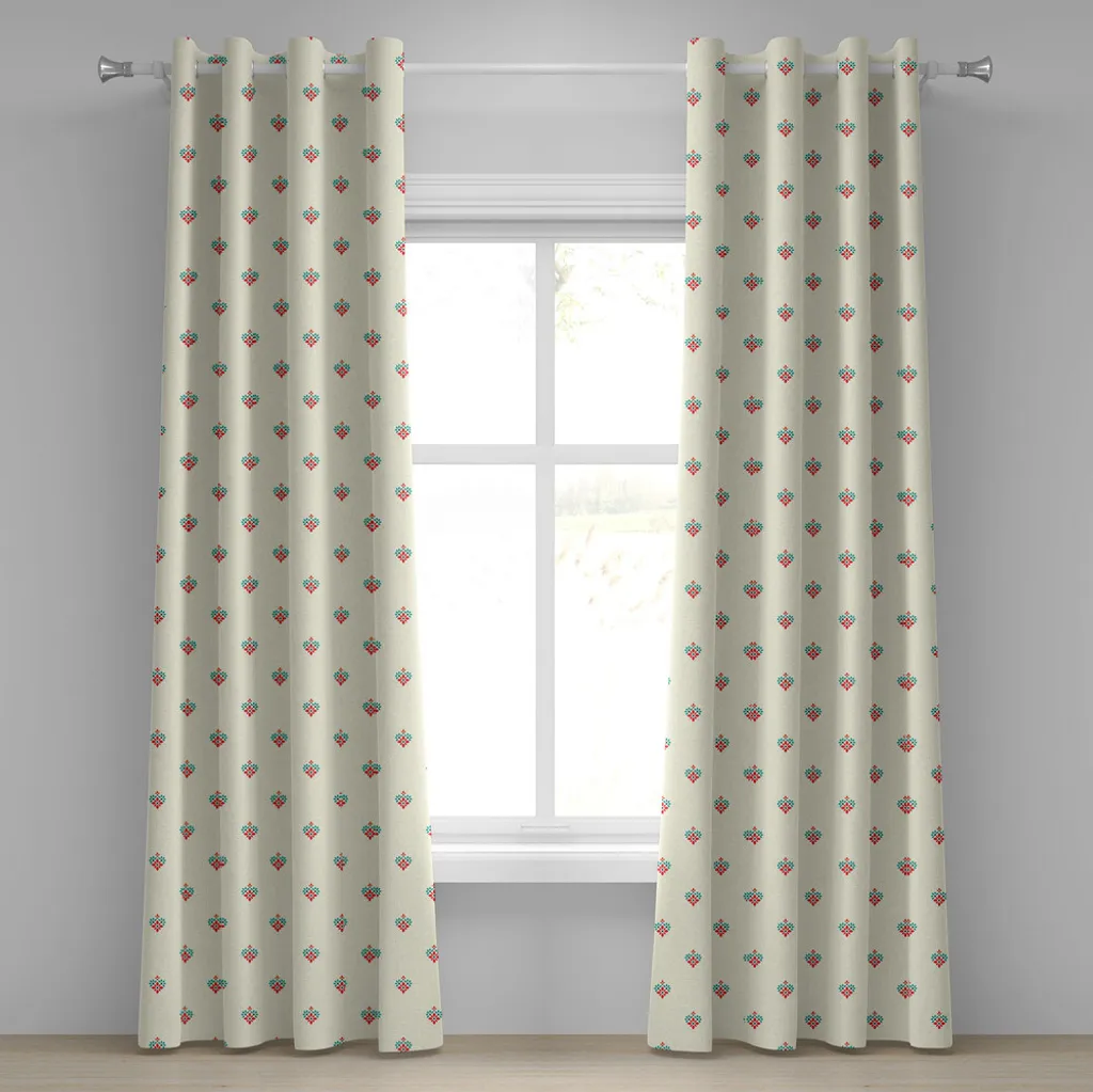 Habillage de fenêtre anti-regard motif fleurs vintage 280x245 cm beige