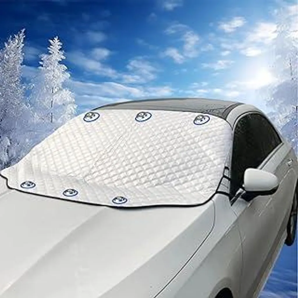 Telo Copri Parabrezza Magnetico Auto SUV 195x126 cm Antigelo
