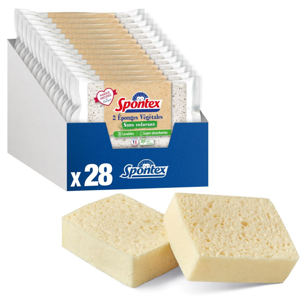 SPONTEX - 28 Schwämme (14 Packungen mit je 2 Stück) Produktbild 
