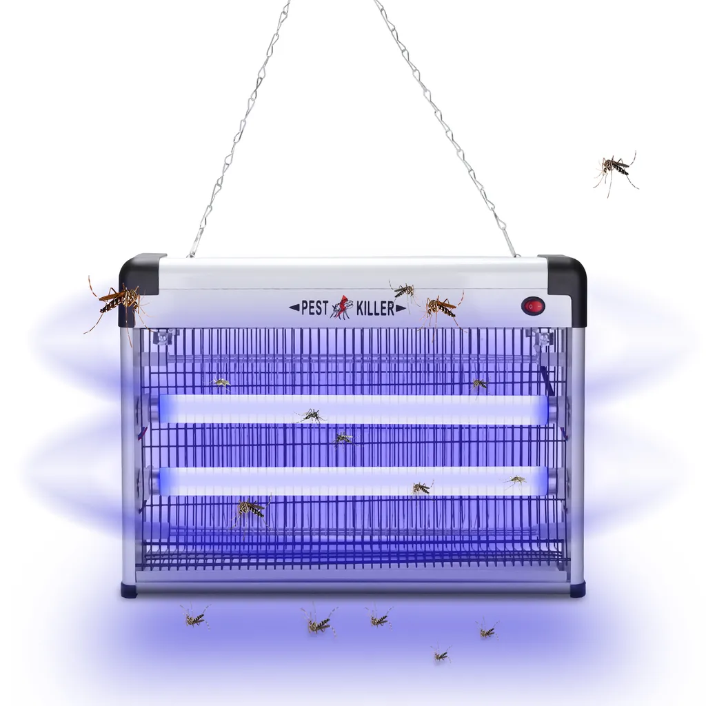 Piège à insectes électrique UV avec chaîne de suspension Lampe 12W