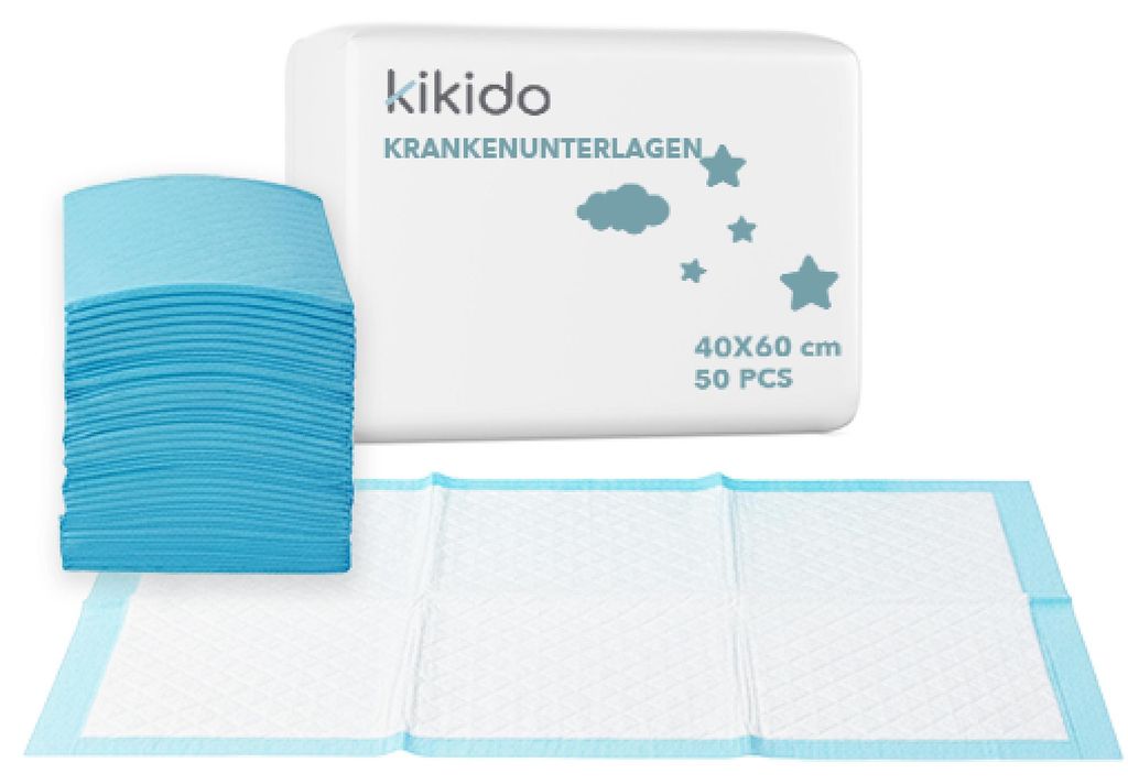 Kikido Wickelunterlagen für Neugeborene 40x60 cm - 50x Produktbild 