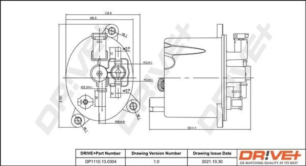 Filtre à Carburant OE 190183 : Solution Filtre Gazole Dr!ve+ DP1110.13