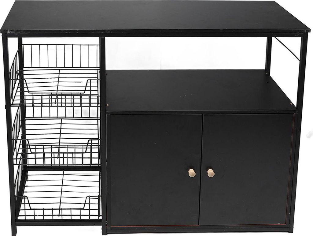 Küche Aufbewahrungsschrank Multifunktionale Floor Standing Sideboard Schrank Mikrowelle Regal Organizer Rack Topf Lagerung für Esszimmer Wohnzimmer