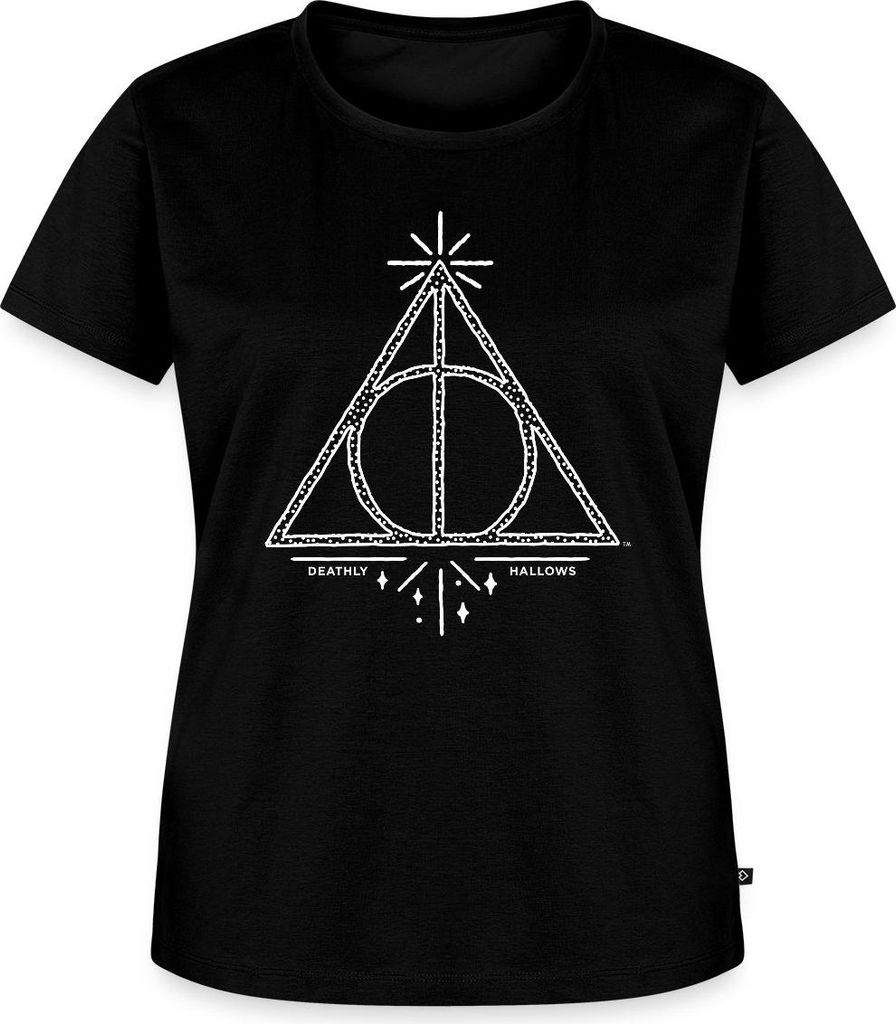Spreadshirt Harry Potter Heiligtümer des Todes Symbol Frauen Premium T-Shirt, 5XL, Schwarz