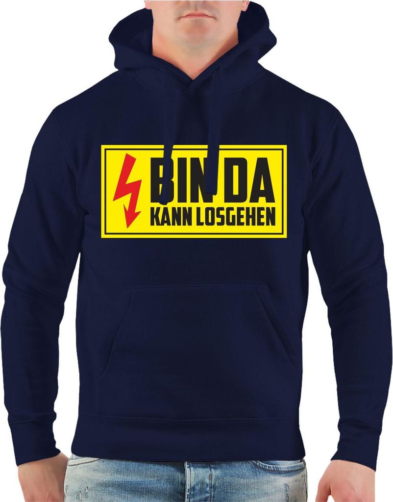 Herren Kapuzenpullover Bin da kann losgehen