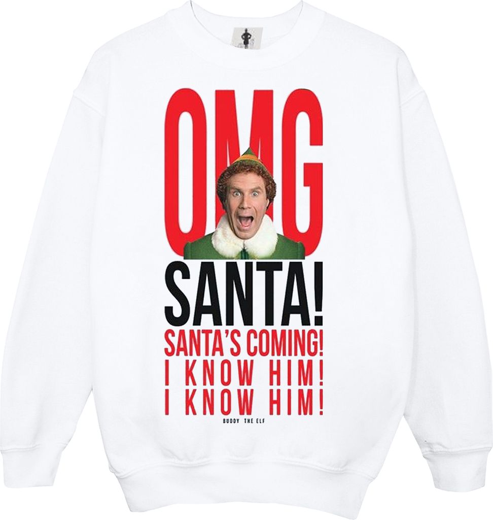 Elf - "OMG I Know Him" Sweatshirt für Damen BI16536 (XXL) (Weiß)