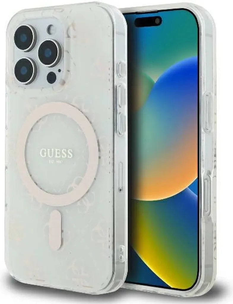 Guess Custodia Rigida iPhone 16 Pro 6.3 MagSafe - Bianco IML 4G Luxury