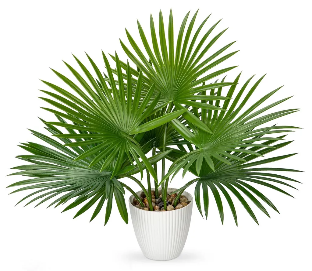 Palmier artificiel réaliste en plastique, plante de décoration durable