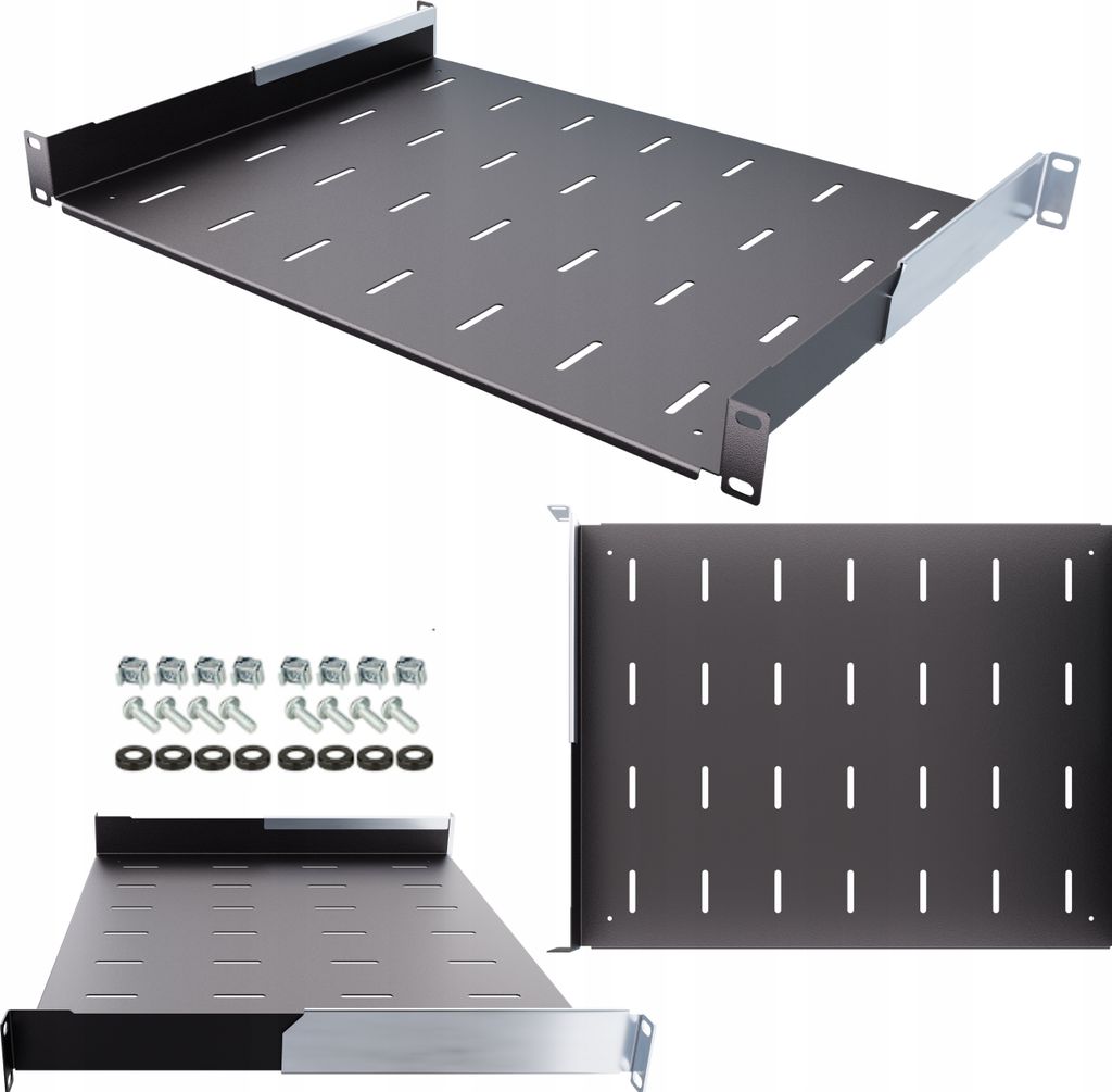 Stalflex Server Fachboden 19 Zoll 1HE 350-510mm - Serverschrank Hergestellt