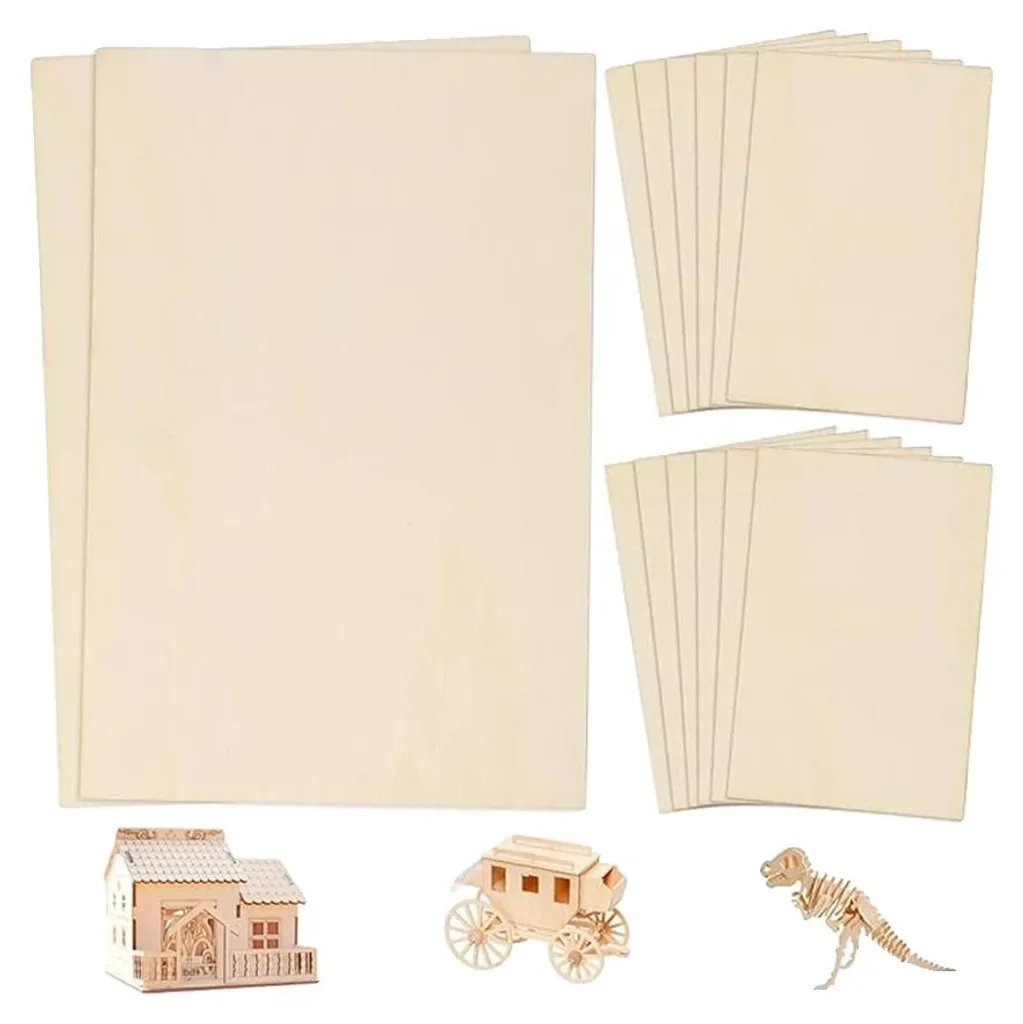 Plaques en tilleul 30x30 cm épaisseur 3mm pour découpe laser lot de 10