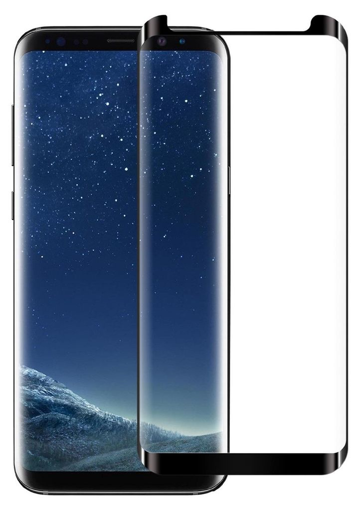 A screen protector is shown next to a smartphone.
