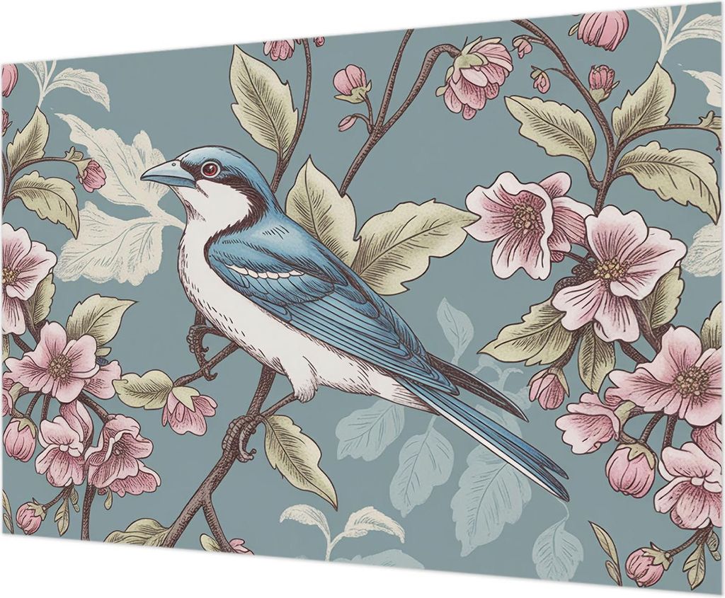 Wandtapete - Dekorative Tapete für Wohnzimmer - Tapetenfolie für Wanddekoration - 312x219 cm - Frühlingsharmonie