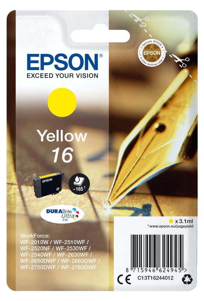 The image shows the packaging of an Epson ink cartridge.