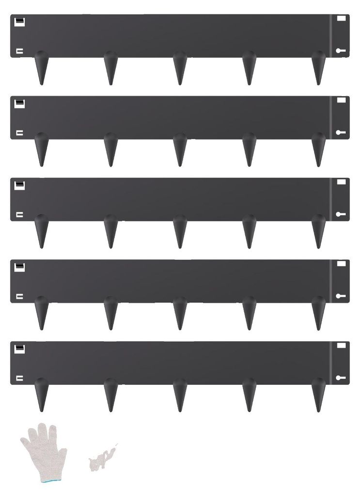 VEVOR, conjunto de 5 bordes para jardín, 990x207x1,5 mm, Imagen del producto 