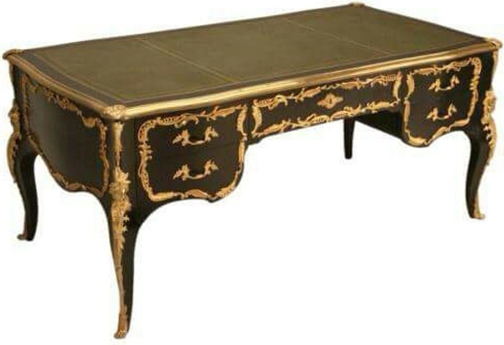 Casa Padrino Barock Schreibtisch 180 x 80 x H. 80 cm - Edel & Prunkvoll