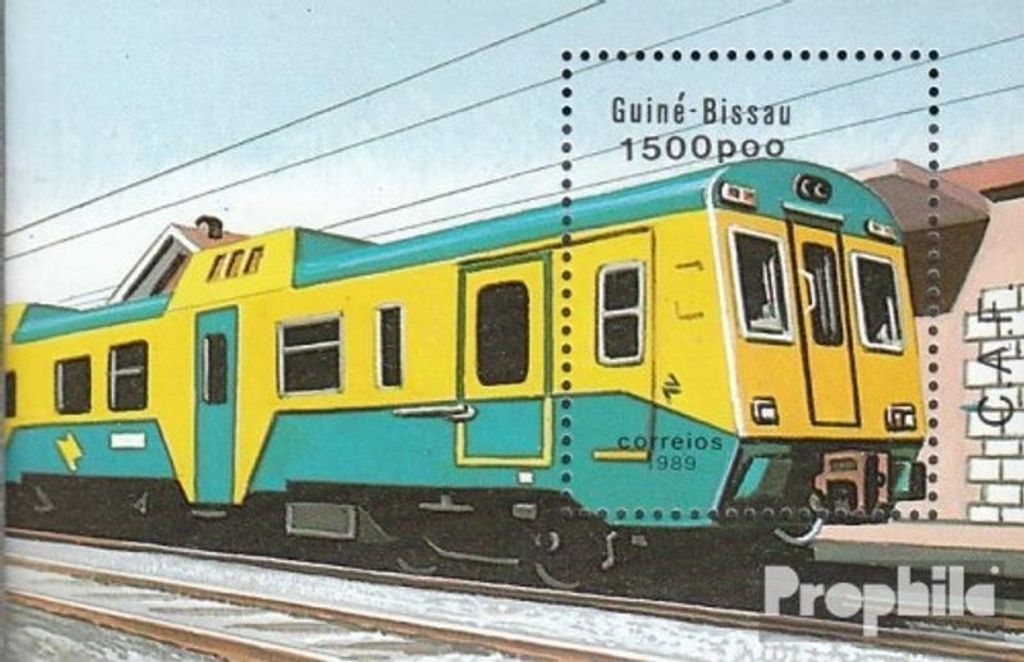 Briefmarken Guinea-Bissau 1989 Mi Block276 (kompl.Ausg.) postfrisch Schienenfahrzeuge