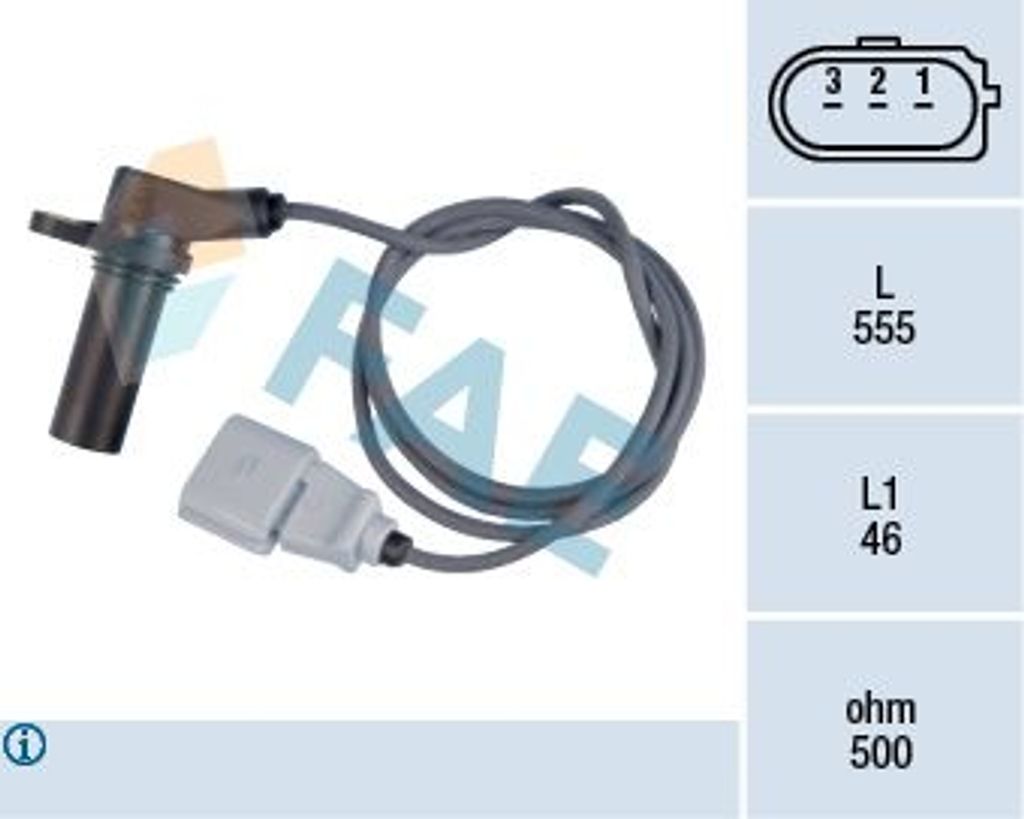 FAE Motordrehzahlsensor 79132 für VW POLO (9N) Produktbild 