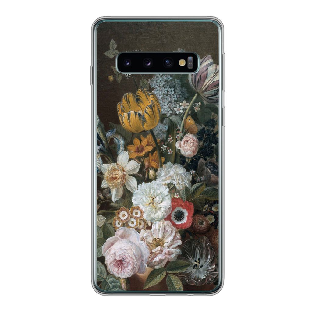 MuchoWow Handyhülle Schutzhülle Hülle für Samsung Galaxy S10 Stilleben mit Blumen - Gemälde von Eelke Jelles Eelkema Silikon Softcase Handy ...