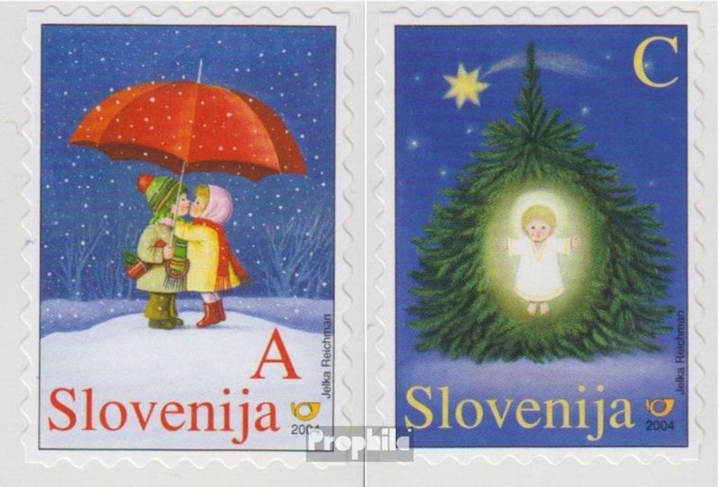 Briefmarken Slowenien 2004 Mi 492-493 (kompl.Ausg.) postfrisch Weihnachten und Neujahr MH