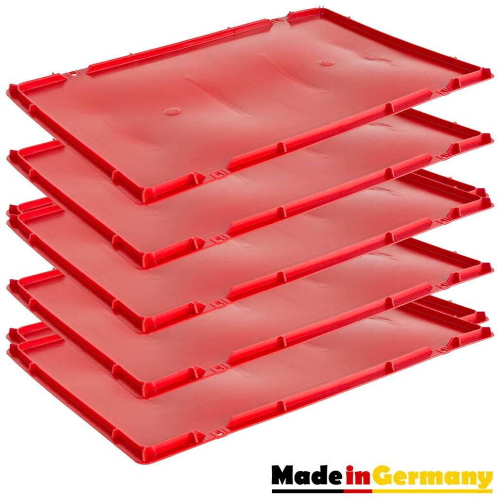 5x deckel für Eurokisten rot, made in EU