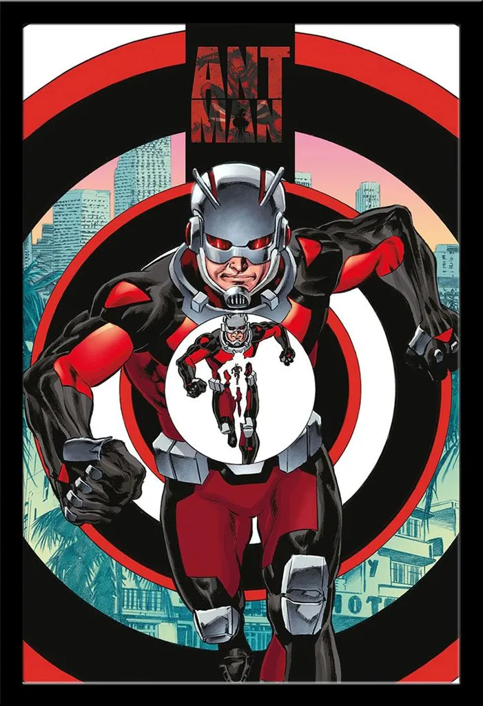 Poster Ant-Man Quantum Realm avec Cadre Noir Shinsuke Maxi MDF 61x91