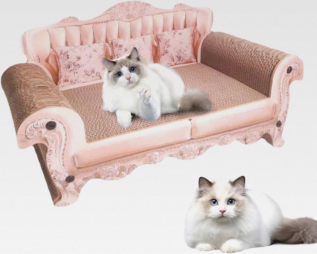 Cardboard Scratcher für CAT - Recycelbares Cat Sofa Pad, Fun Scratch Lounge | Umweltfreundliche Kätzchen Box für den Innenbereich, niedliche Kra...