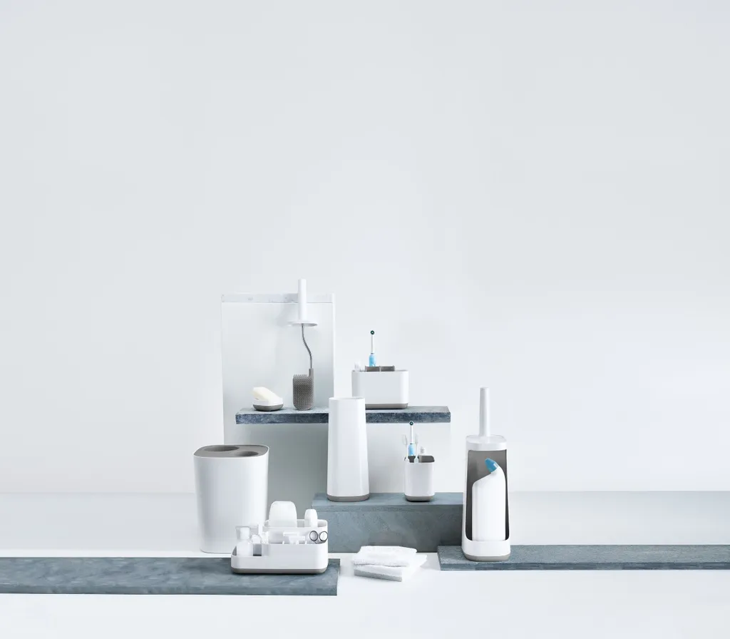 Brosse WC avec support de rangement compact Flex Smart Plus blanc bleu - 17