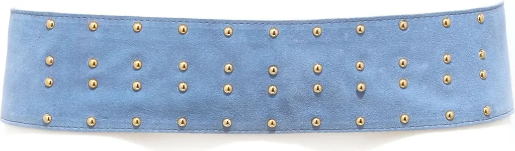 Cintura Marella 7057AB Celeste in Pelle Scamosciata Effetto Vintage