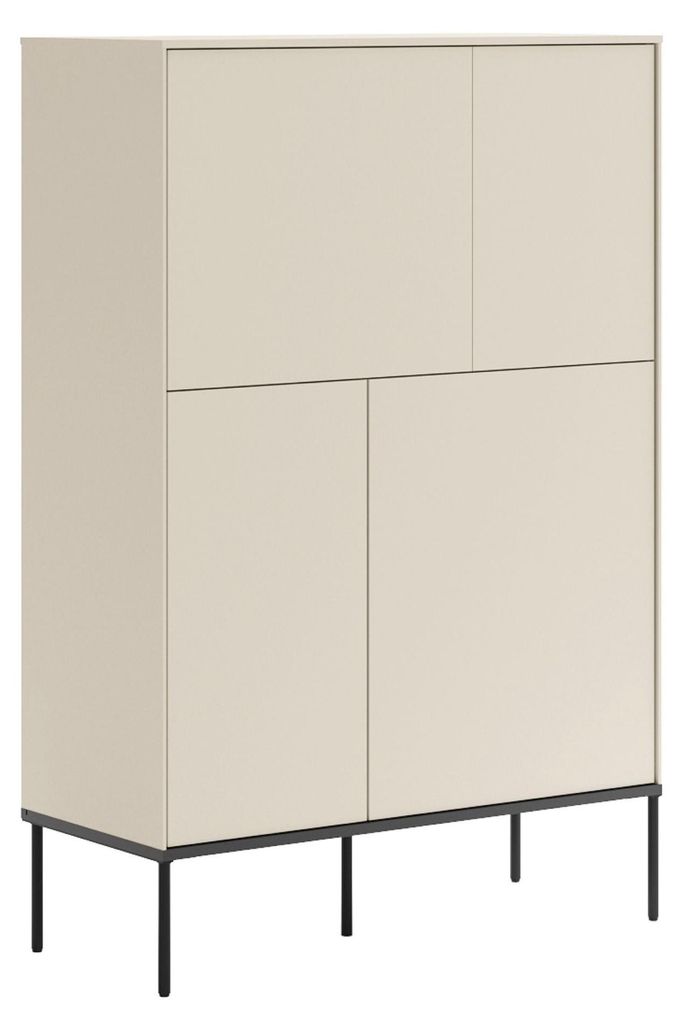 Selsey Bellezo – Highboard mit vier Türen, 95 cm hoch, Produktbild 