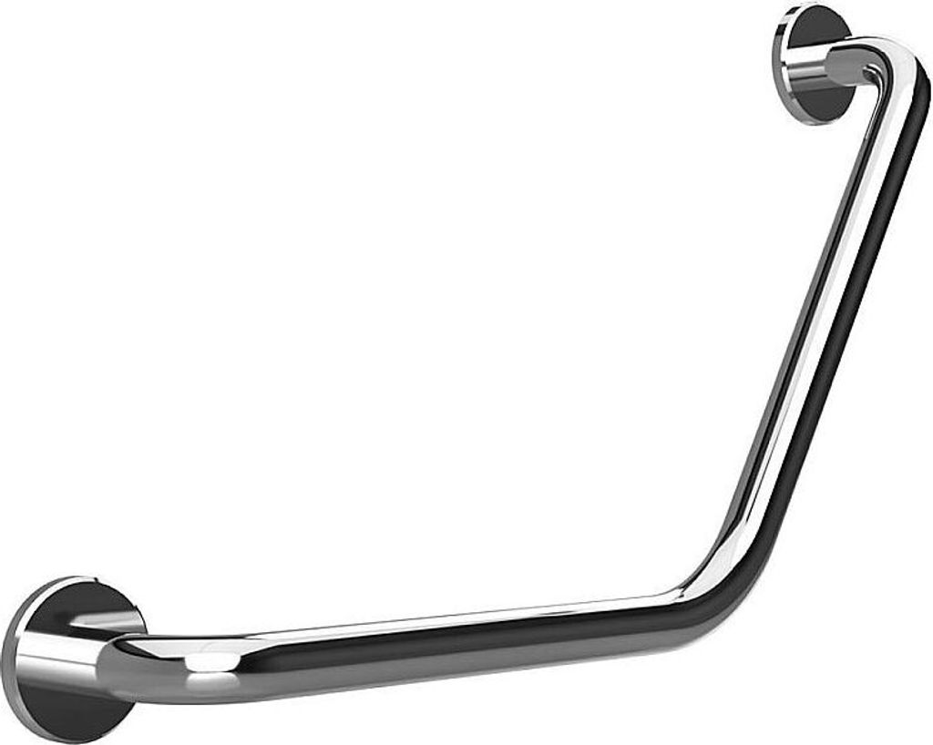 BELP Winkelgriff Edelstahl poliert mit Abdeckung 660x400x105 mm, 120 kg Traglast für Bad & WC >> zum Bohren