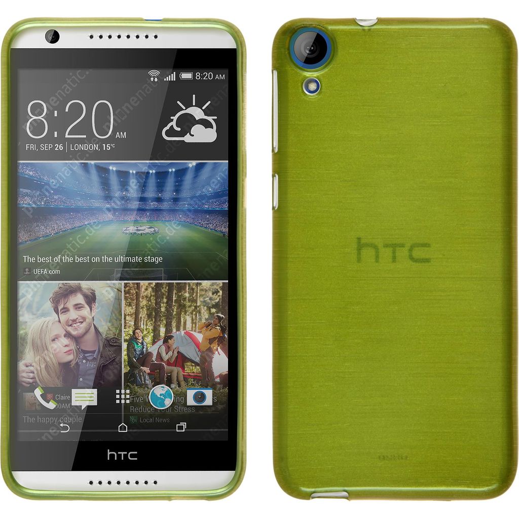 PhoneNatic Case kompatibel mit HTC Desire 820 - pastellgrün Produktbild 