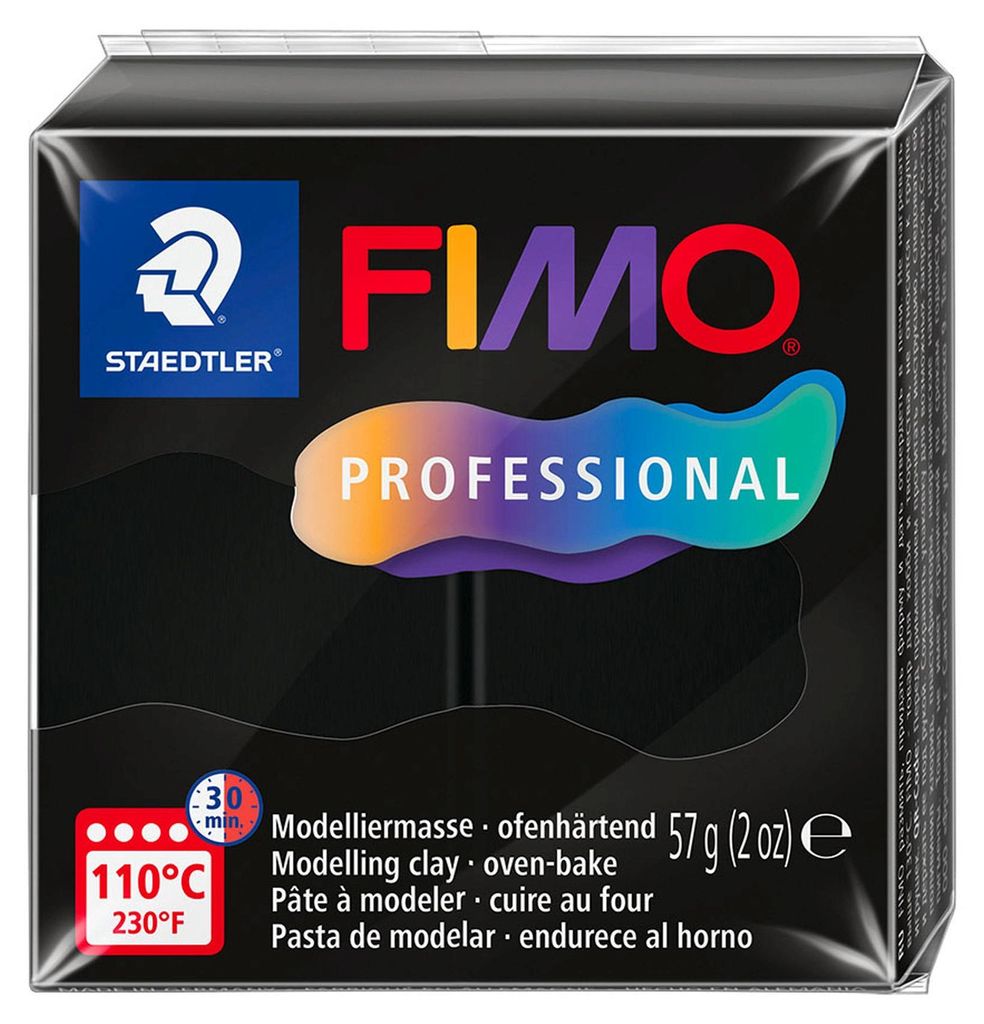 FIMO PROFESSIONAL Modelliermasse ofenhärtend 57 g schwarz Produktbild 