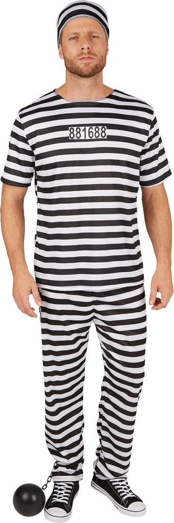 dressforfun® Herrenkostüm Sträfling Produktbild 