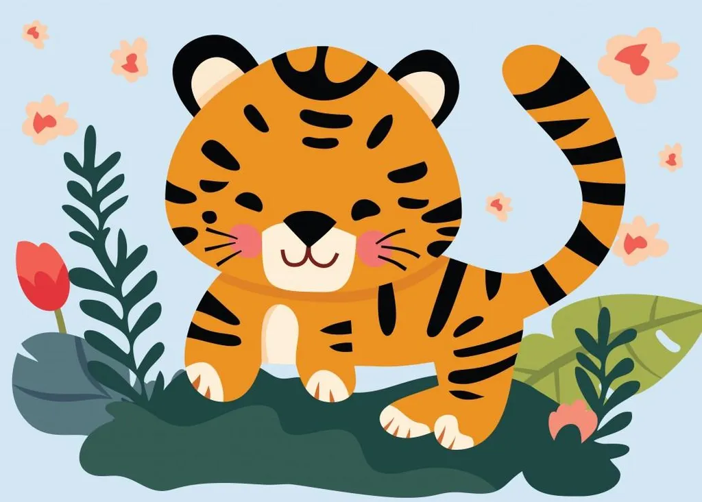 Puzzle 12 pièces Bébé Tigre idéal pour occuper son enfant le soir