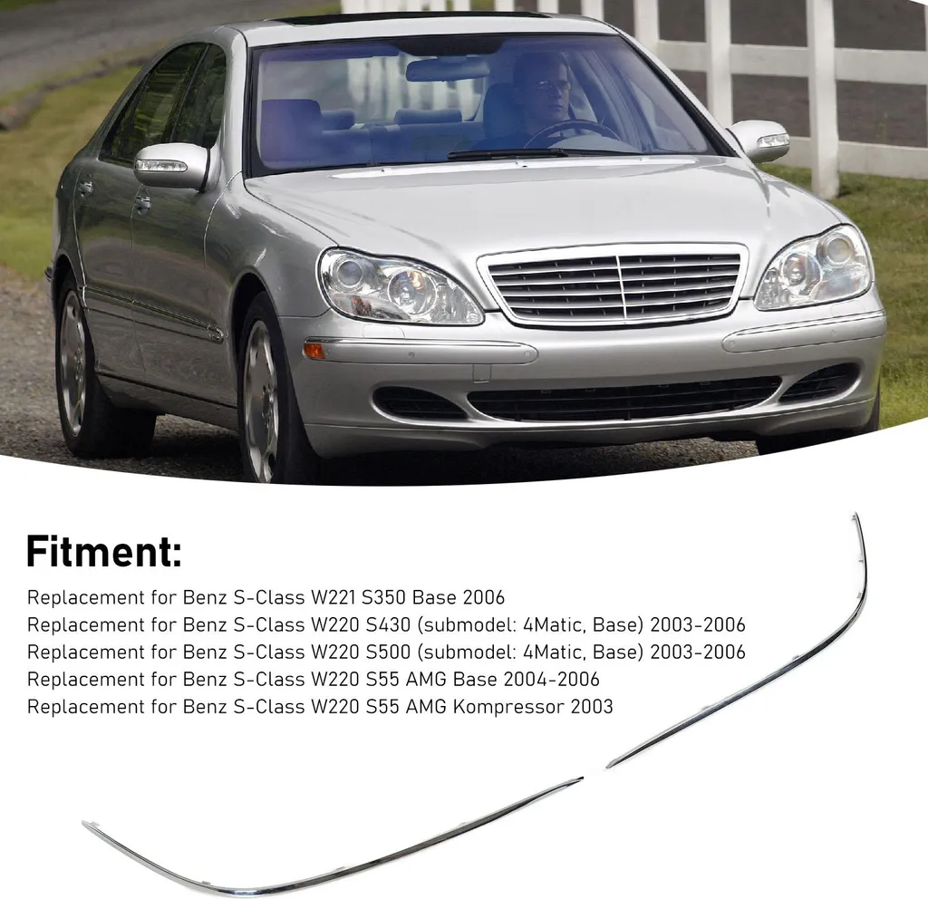 Grille de Finition Chromée Pare-chocs Avant W221 S350 - Lot de 2 Pièces