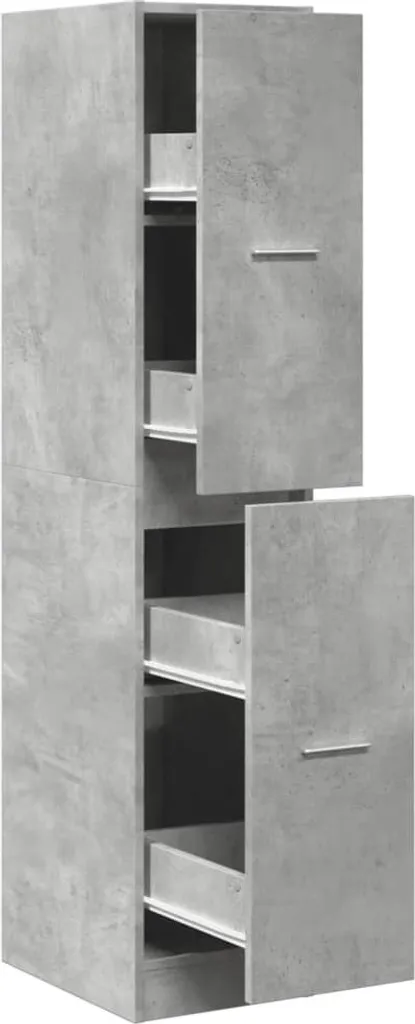 Armadio da farmacia grigio cemento 30x41x144,5 cm materiale in legno