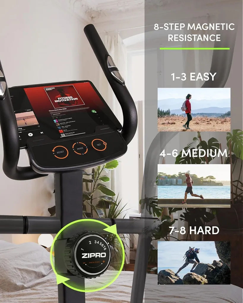 Vélo elliptique 8 niveaux de résistance Zipro Hulk - Robuste 150 kg - 2