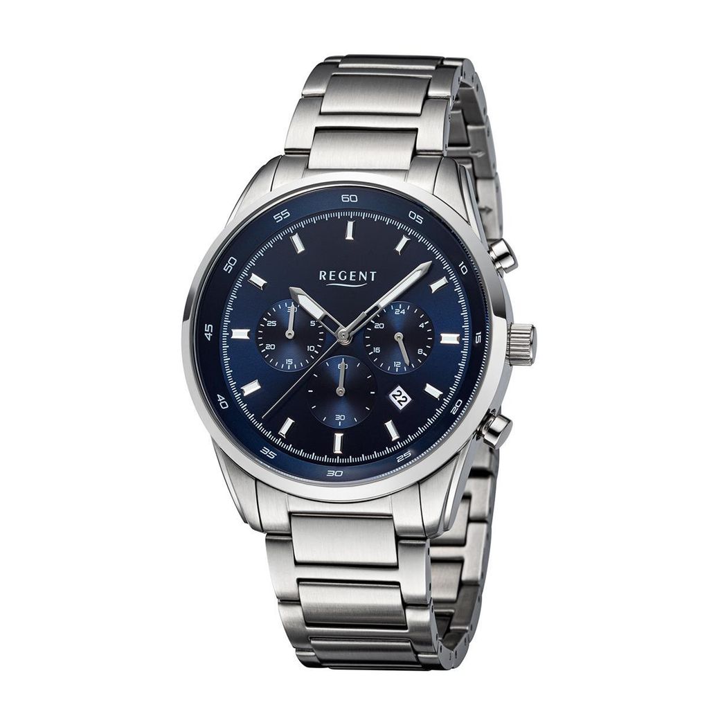 Regent Herren Uhr Chronograph Edelstahl BA-756